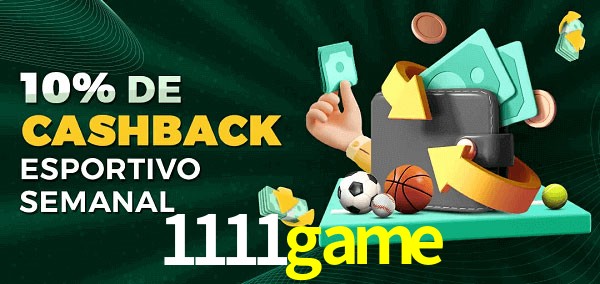 10% de bônus de cashback na 1111game